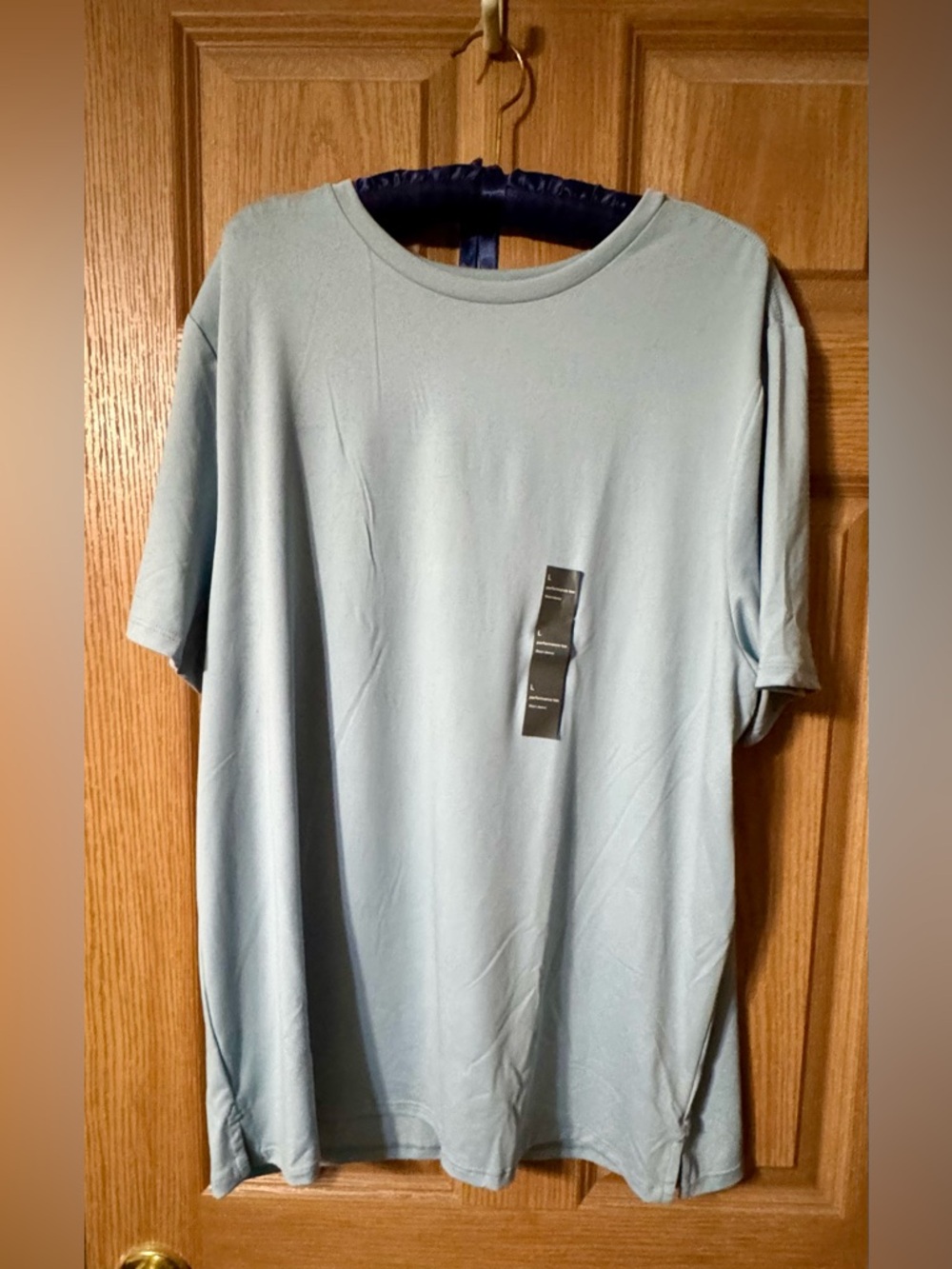 All In Motion  Light Blue Short-Sleeve Crewneck Shirt Large NWT